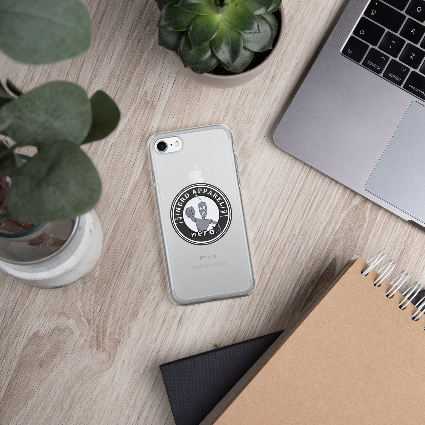 Nerd Grey Clear Case for iPhone®