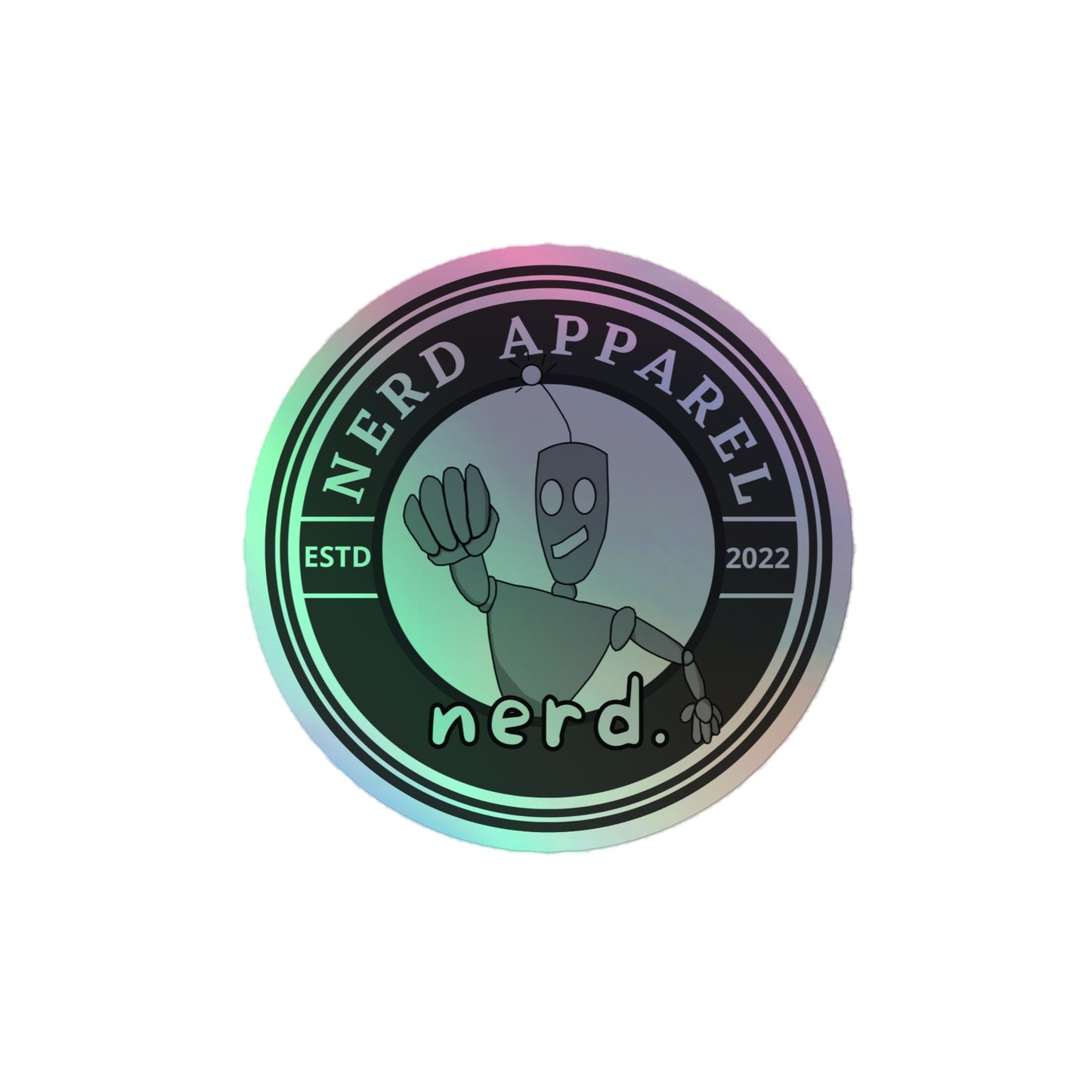 Nerd Logo Holographic Sticker