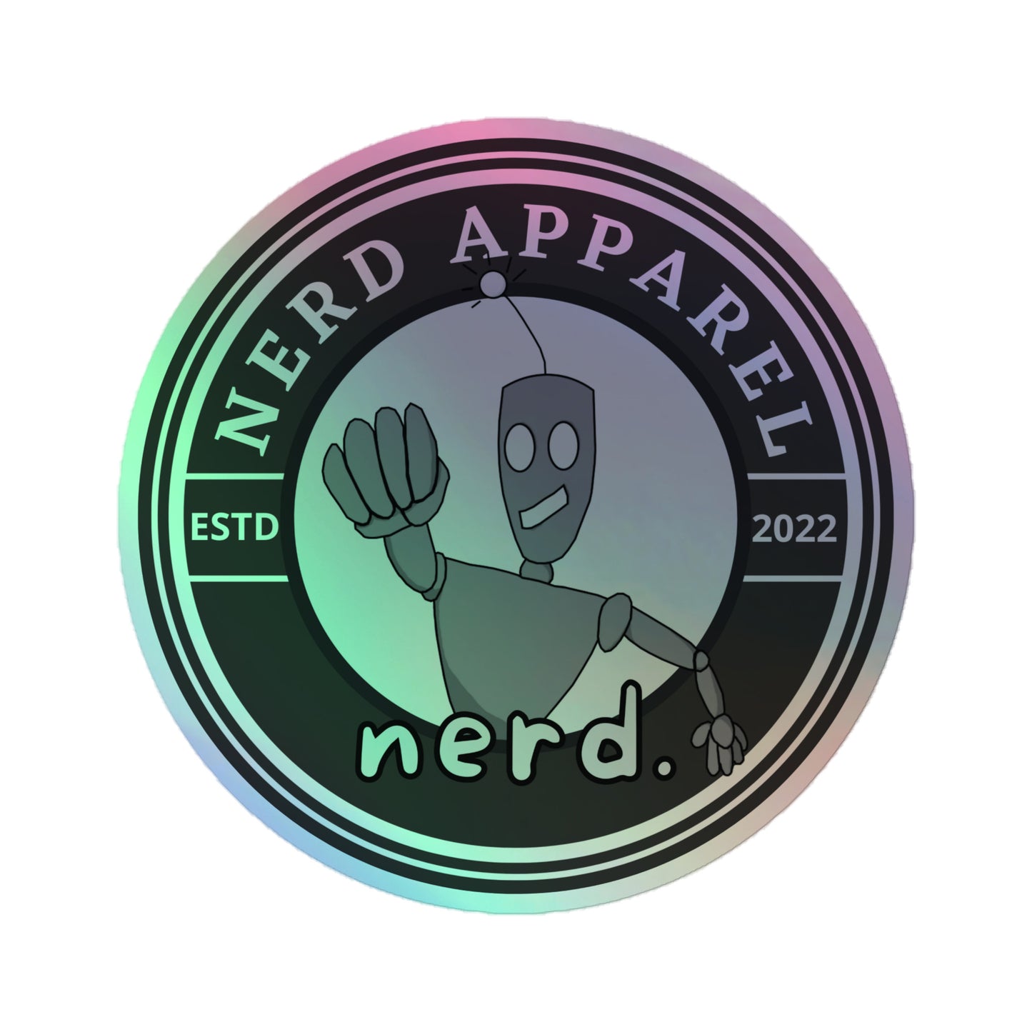 Nerd Logo Holographic Sticker