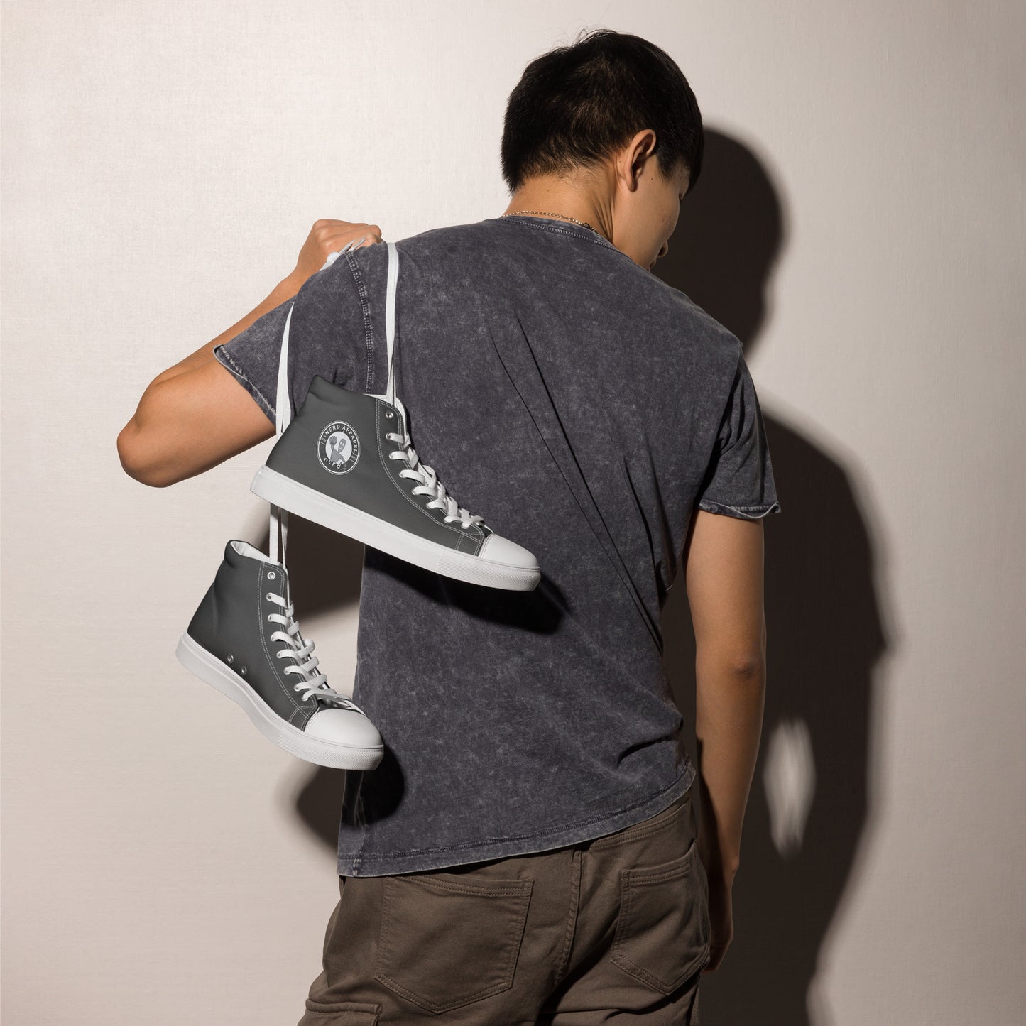 Men’s High Top Grey Canvas Shoes