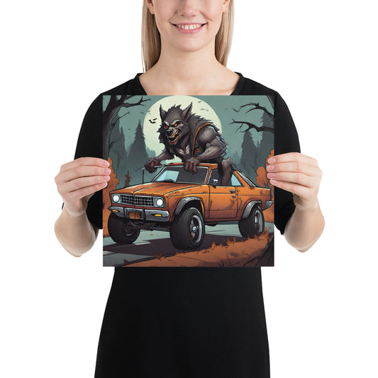 Werewolf Wagon - Ghoulish Racers Photo Poster