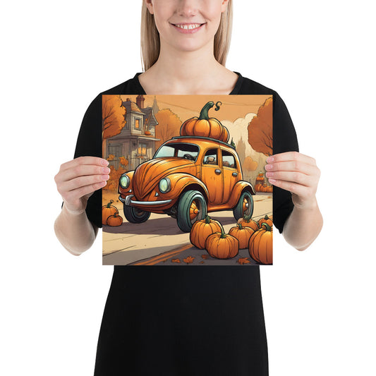 Pumpkin Mobile - Ghoulish Racers Photo Poster