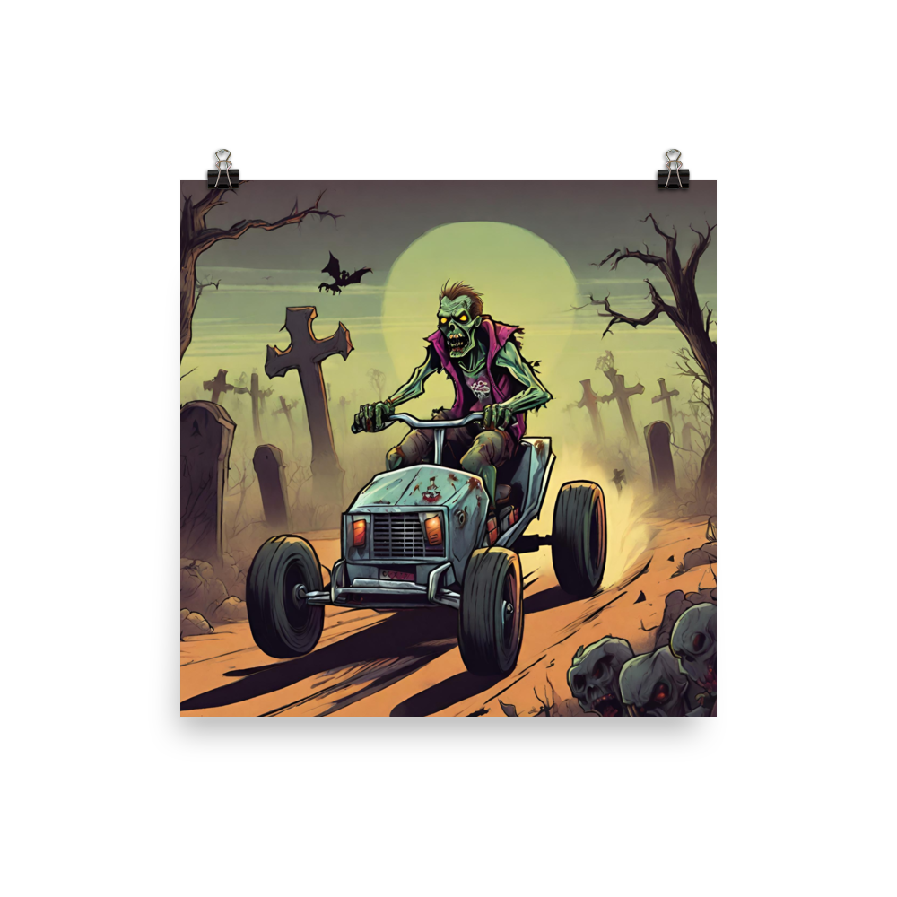 Zombie Racer - Ghoulish Racers Photo Poster