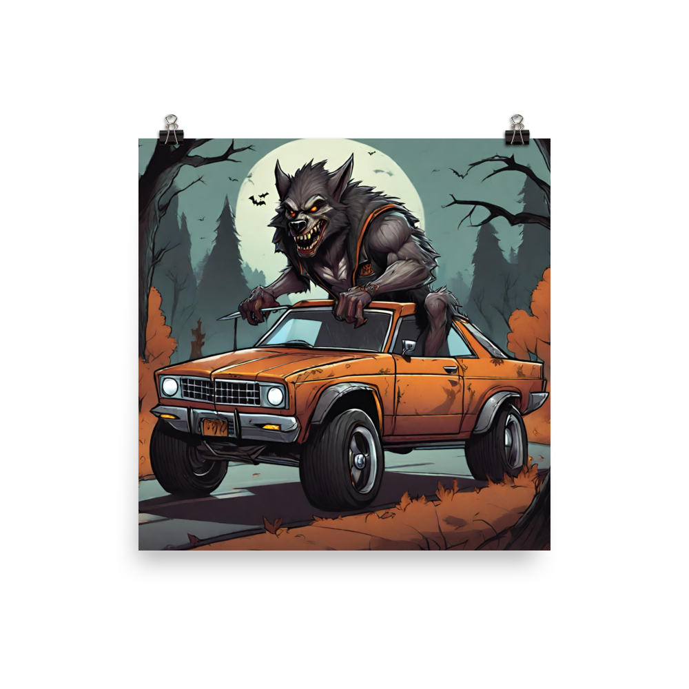 Werewolf Wagon - Ghoulish Racers Photo Poster