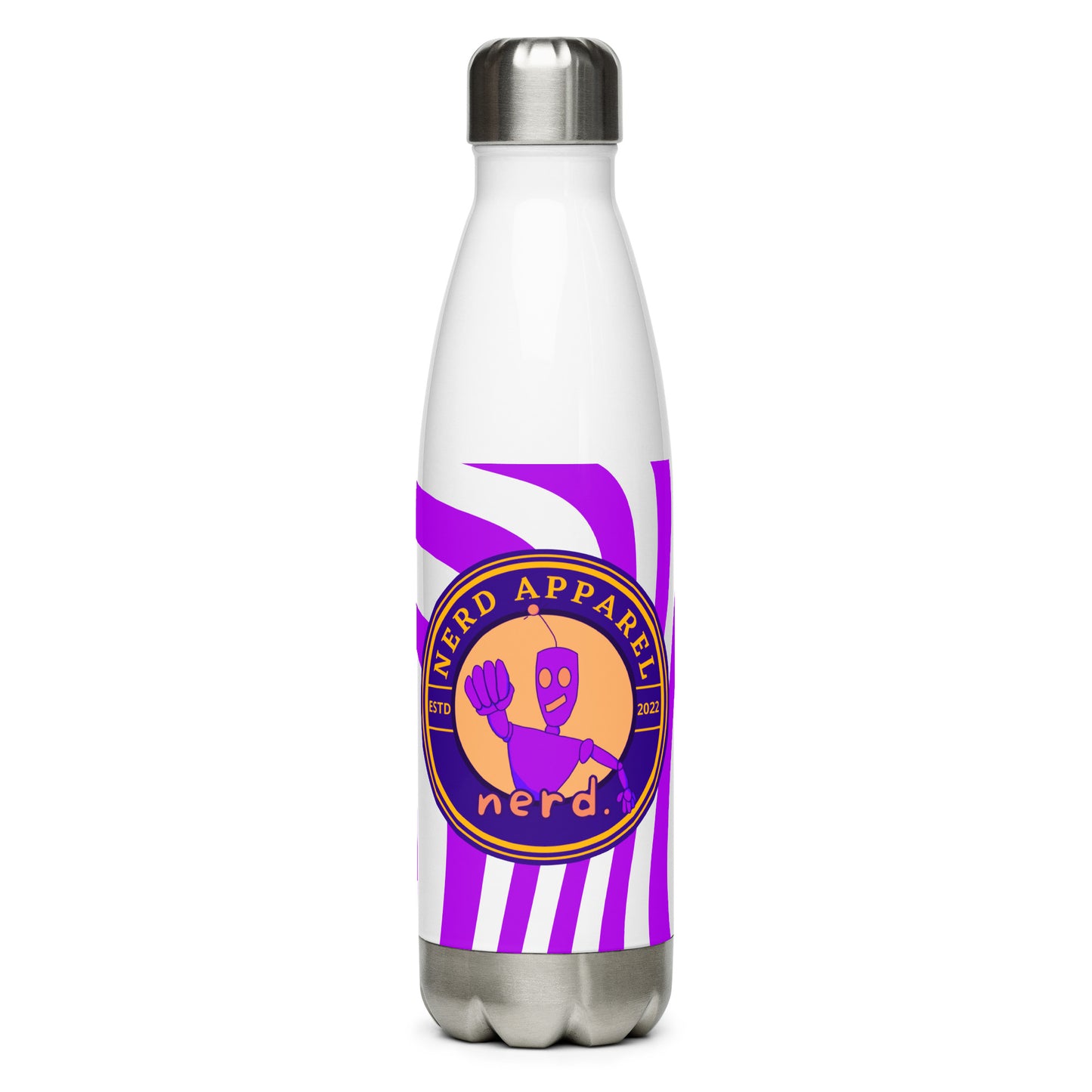 Nerd. Purple Steel Water Bottle