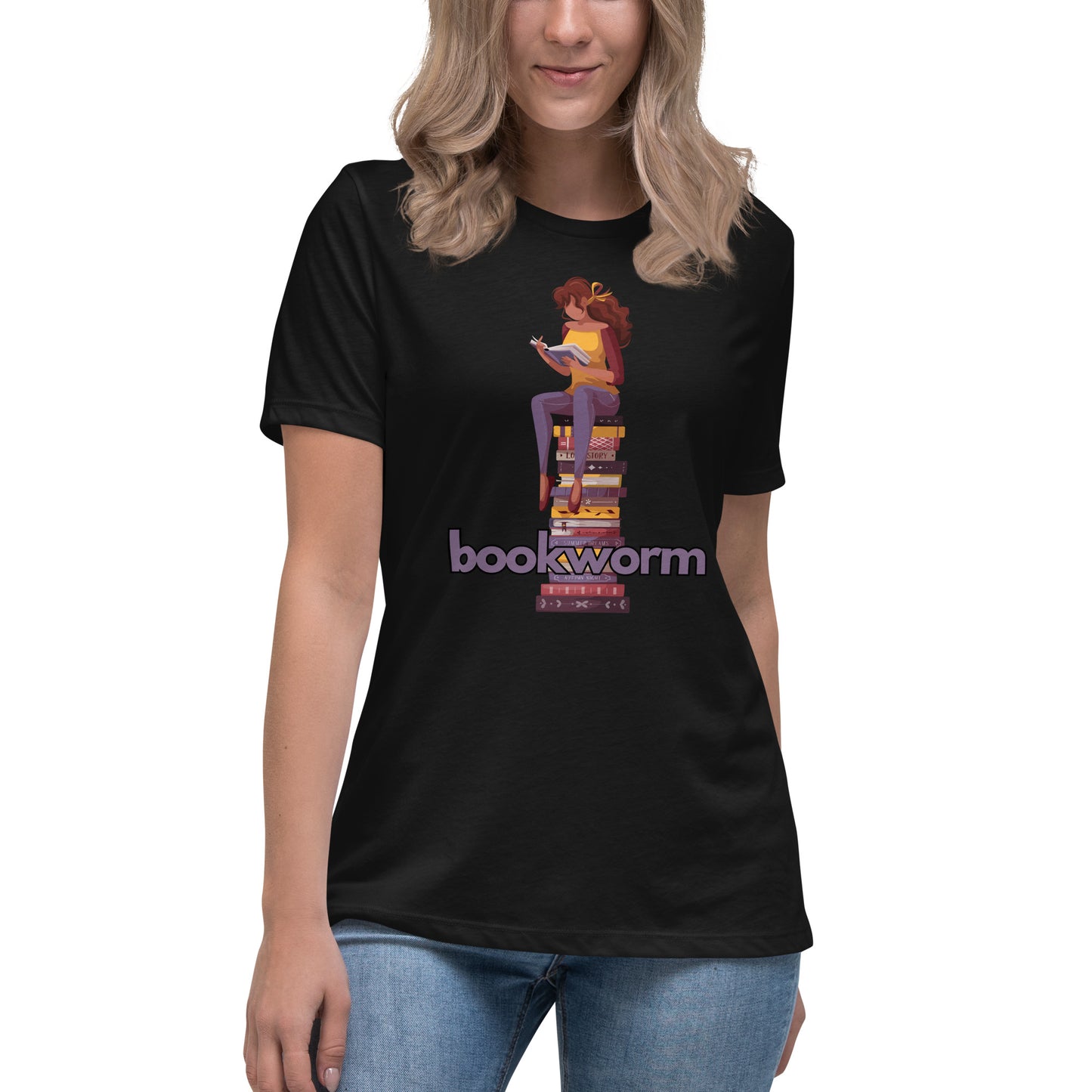 Bookworm Sitting Relaxed Tee