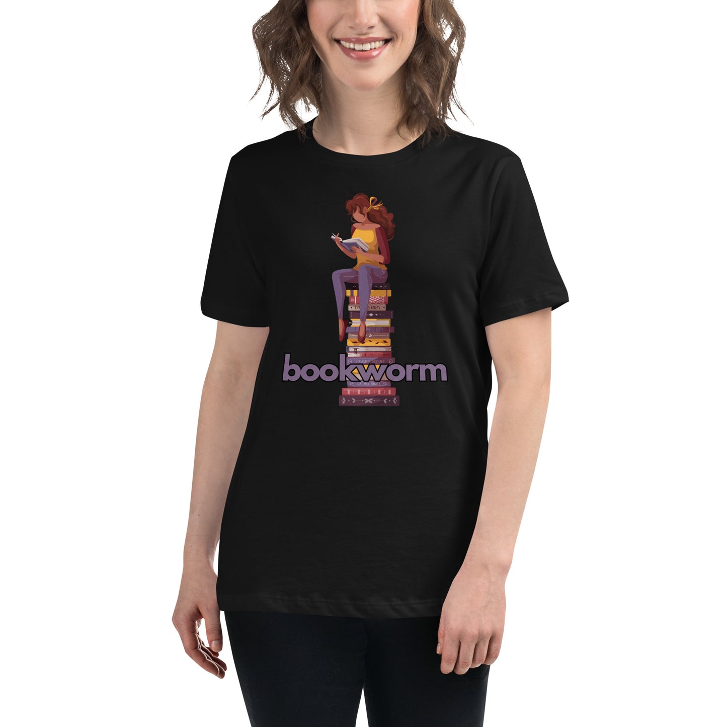 Bookworm Sitting Relaxed Tee