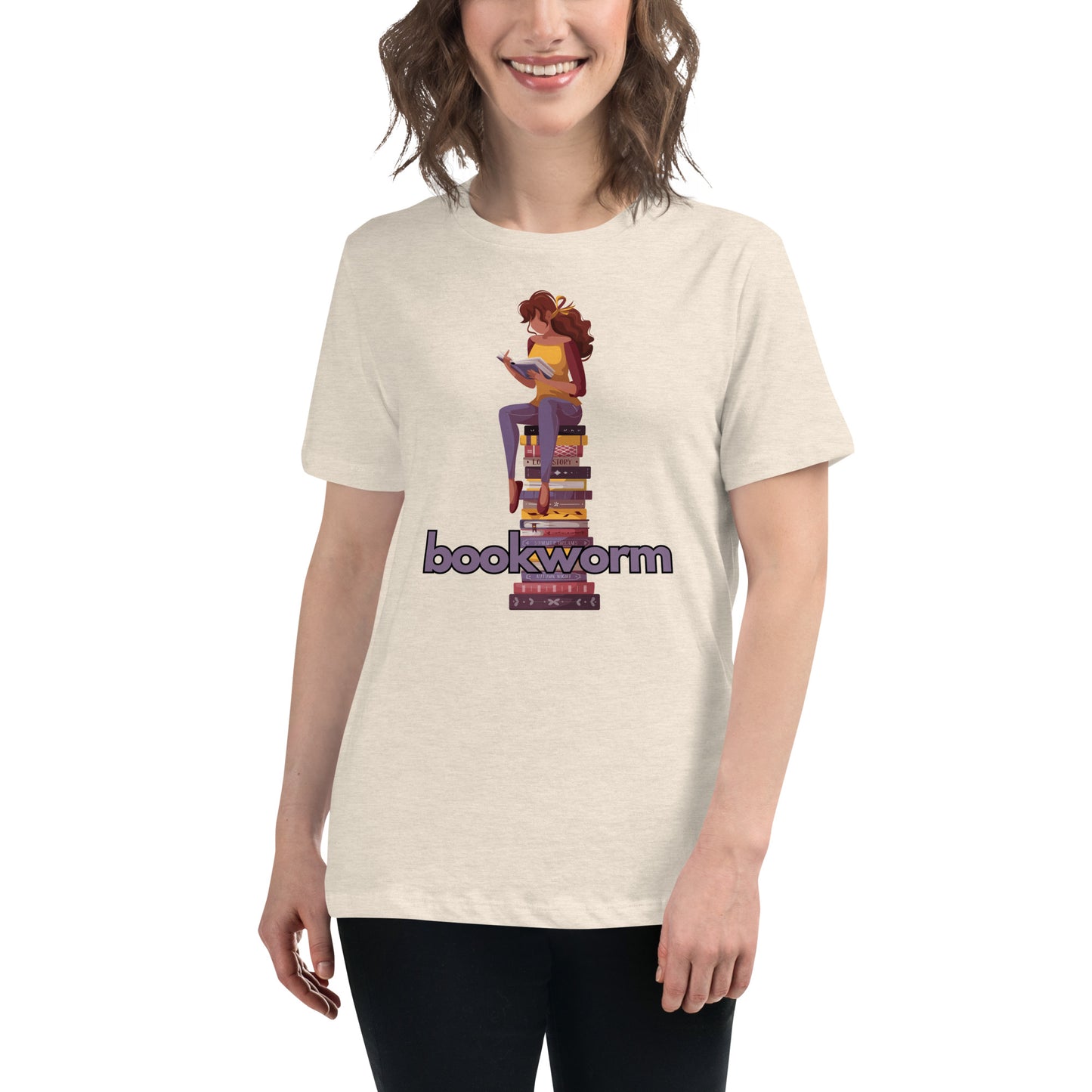 Bookworm Sitting Relaxed Tee