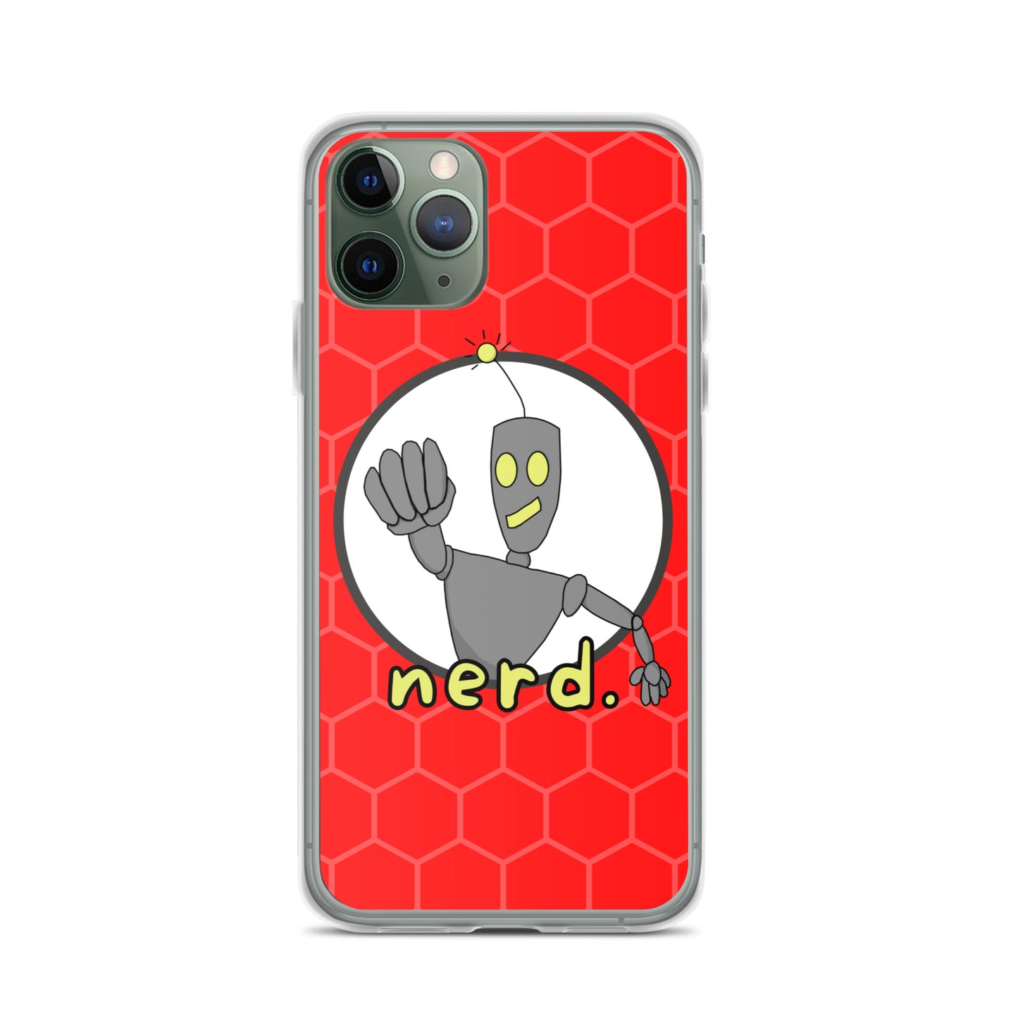 nerd. Red iPhone Case