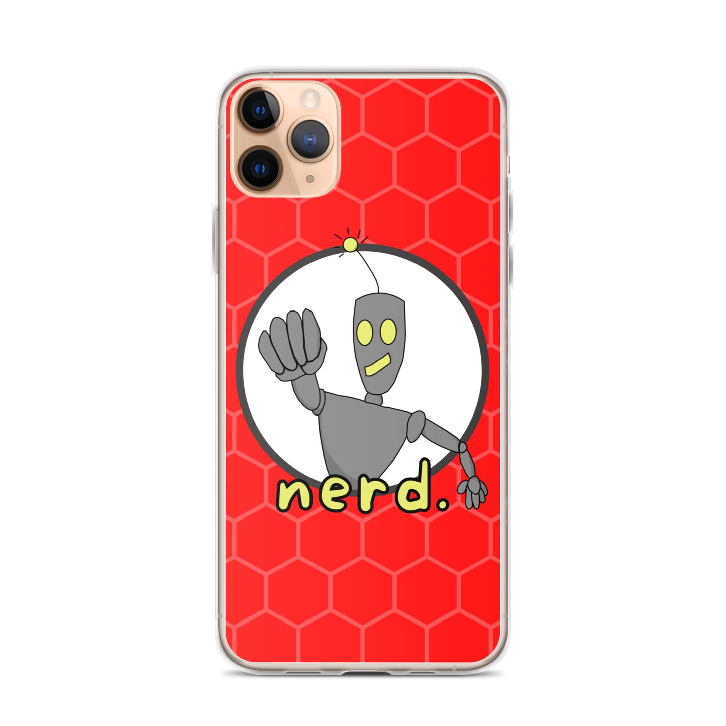 nerd. Red iPhone Case