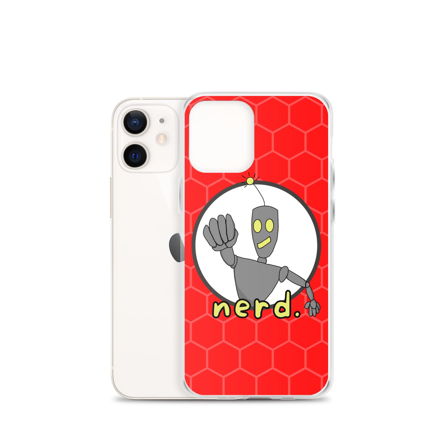 nerd. Red iPhone Case