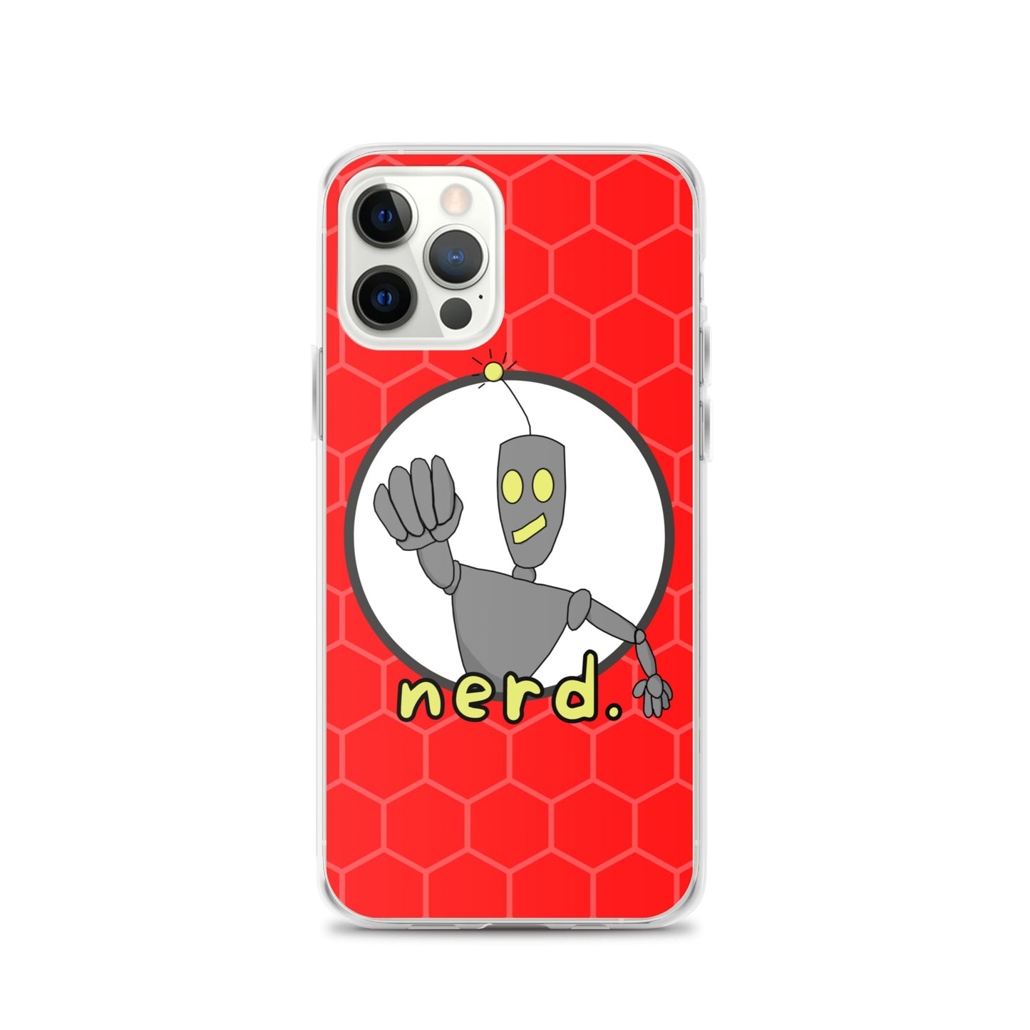 nerd. Red iPhone Case