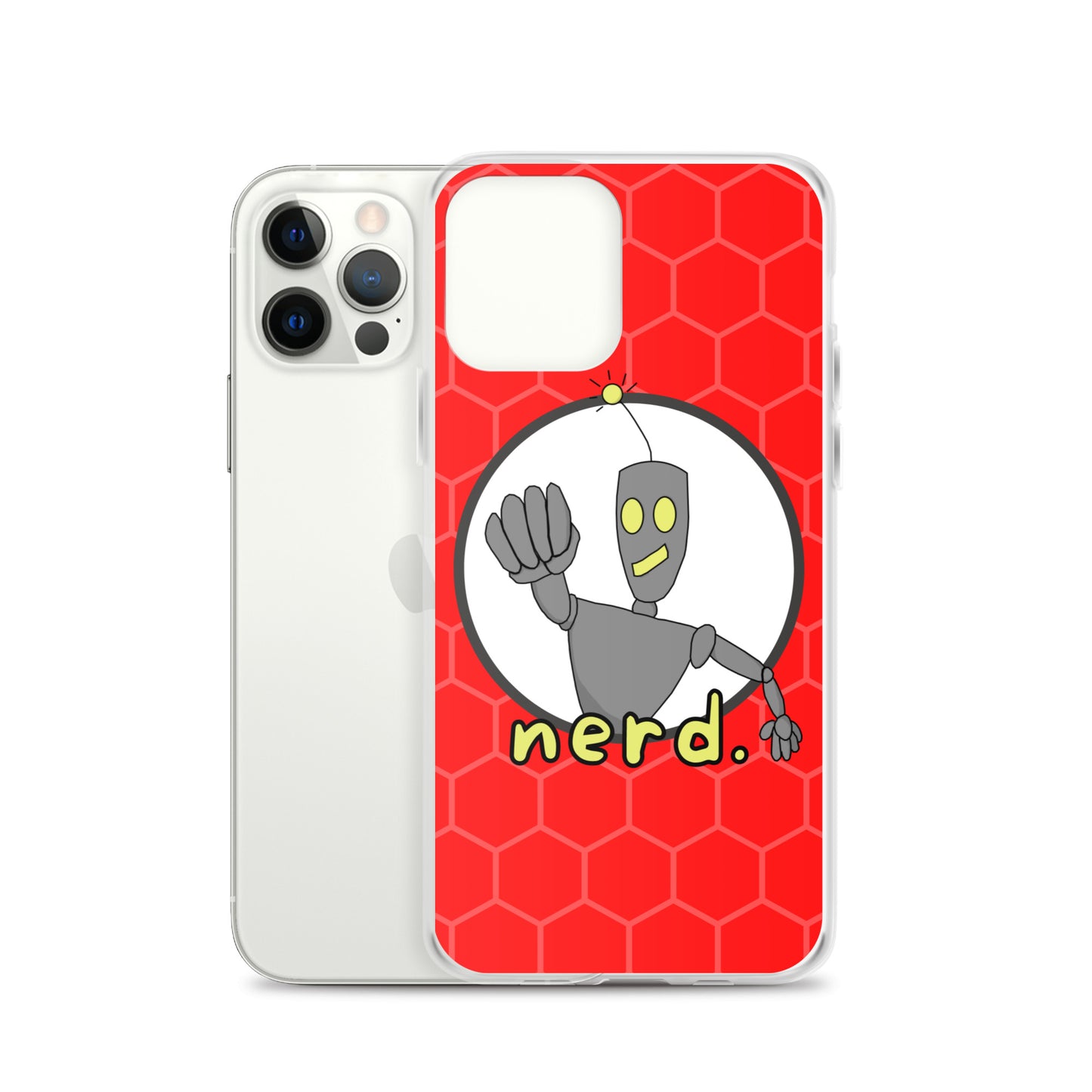 nerd. Red iPhone Case