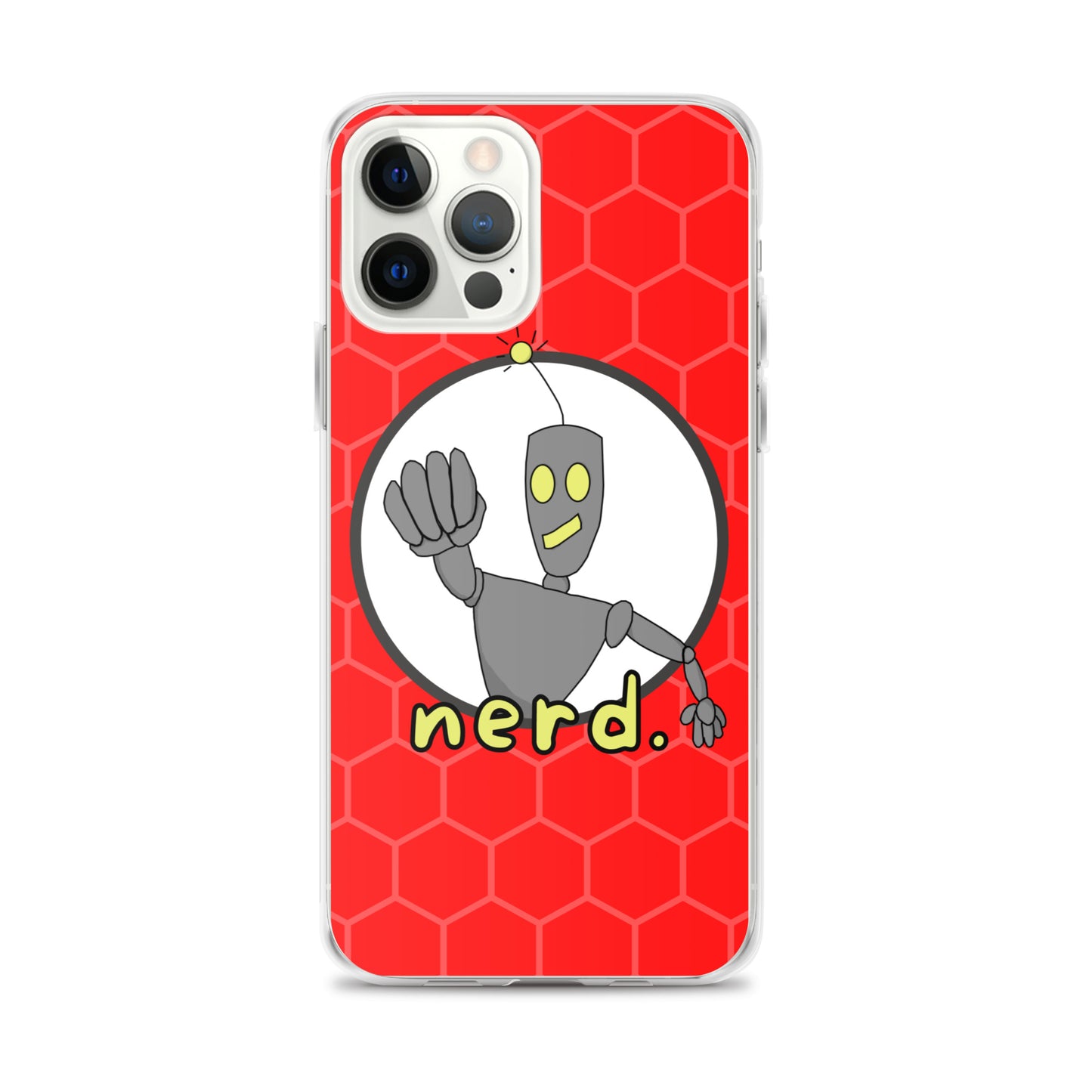 nerd. Red iPhone Case