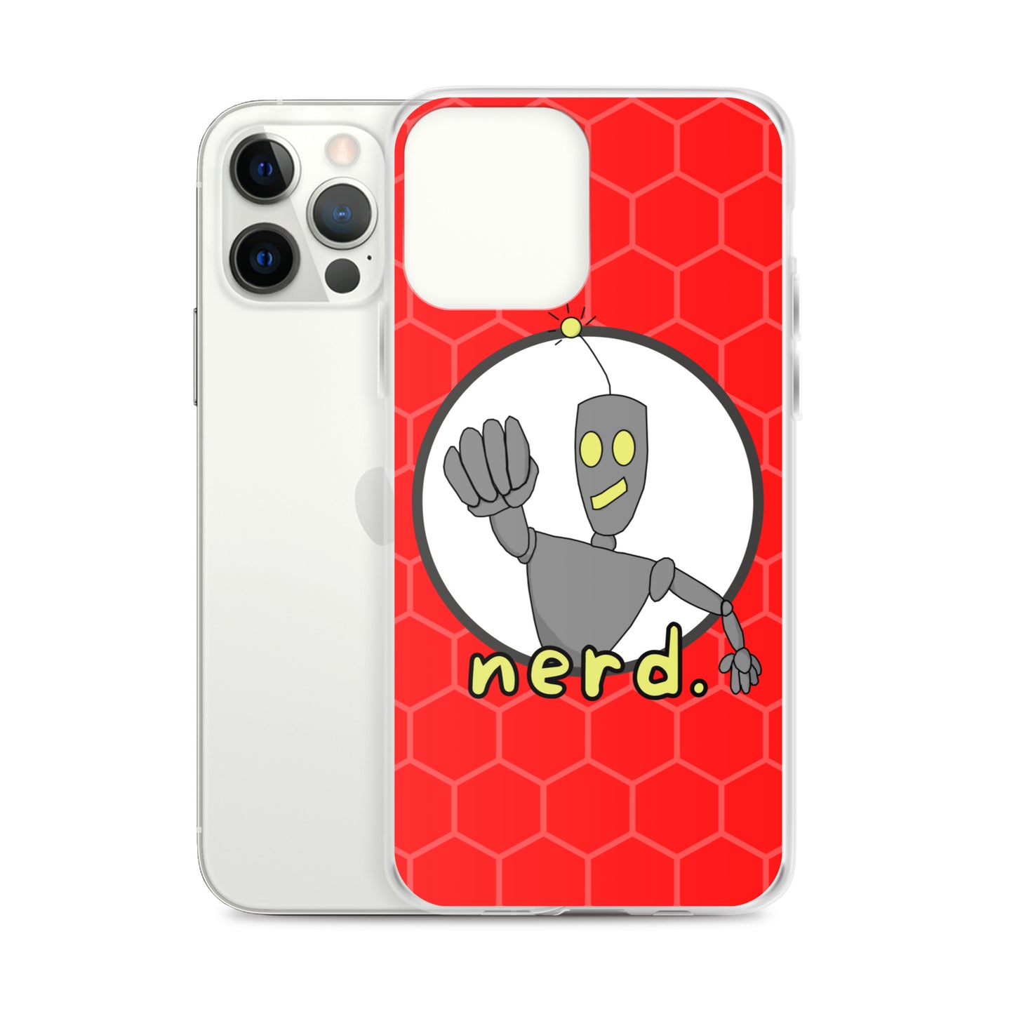 nerd. Red iPhone Case