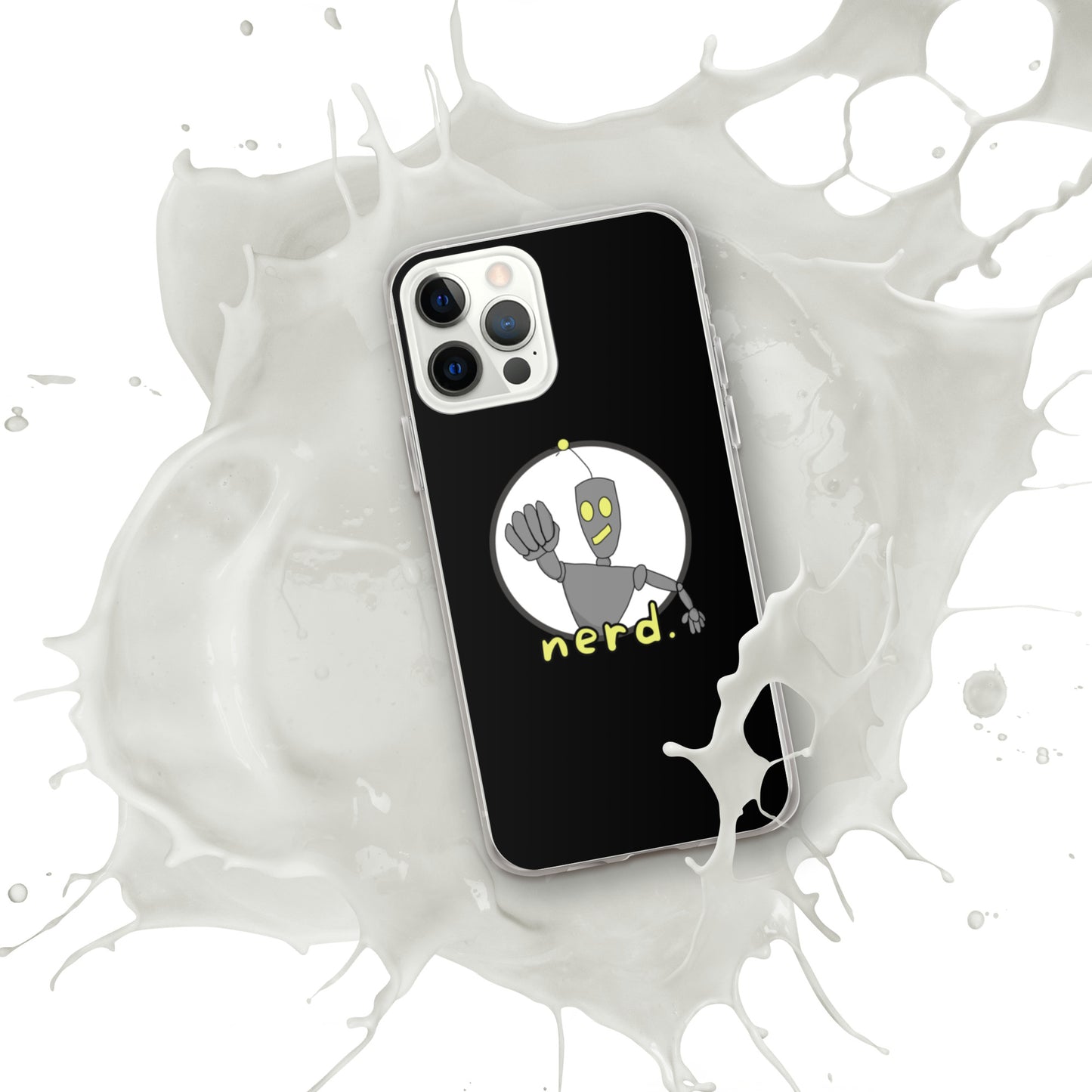 nerd. Logo Black iPhone Case