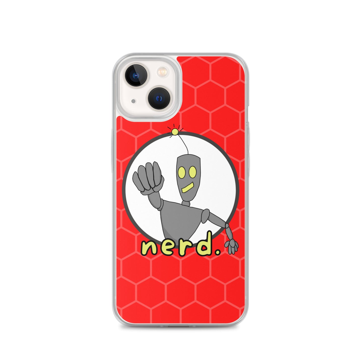 nerd. Red iPhone Case