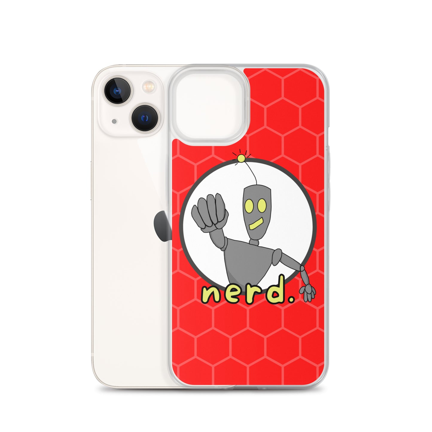 nerd. Red iPhone Case