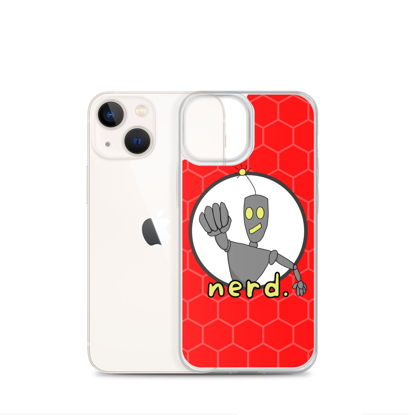 nerd. Red iPhone Case