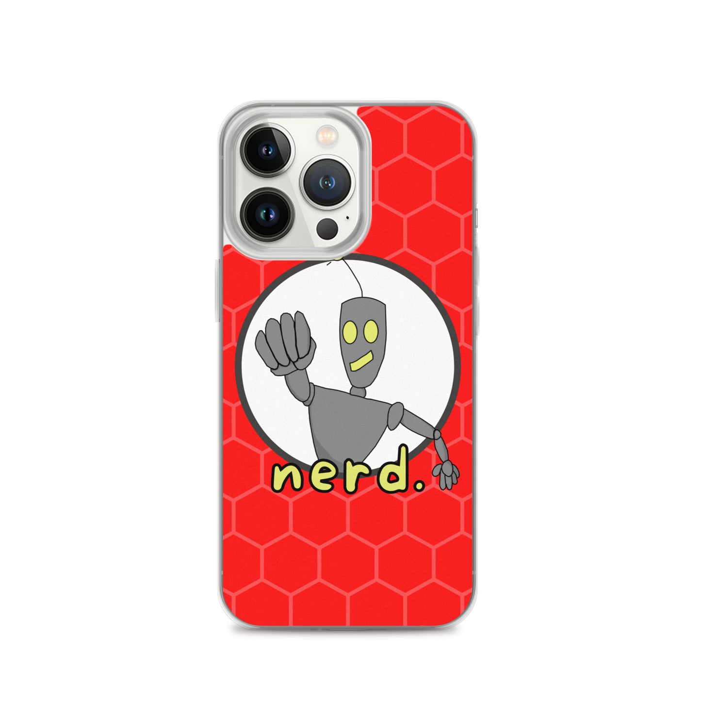 nerd. Red iPhone Case