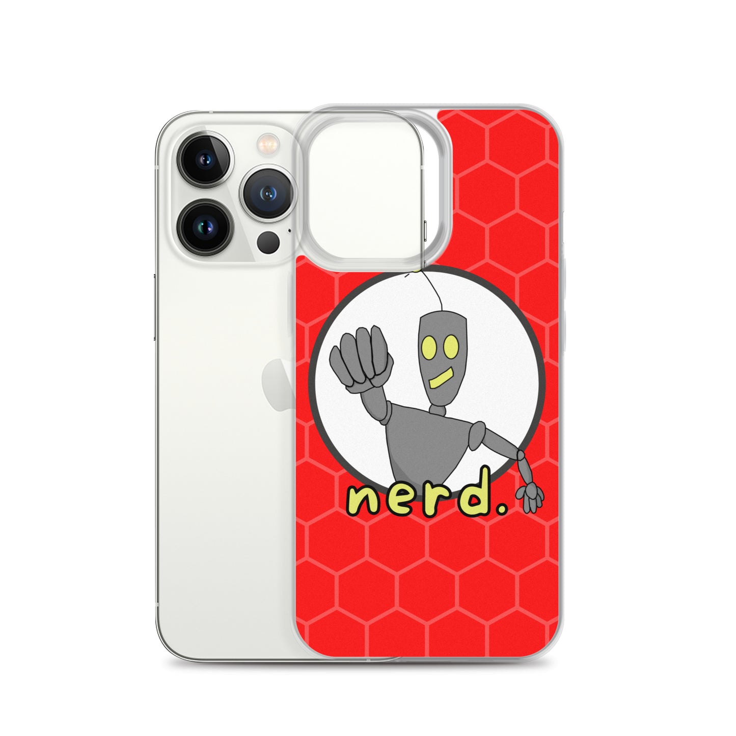 nerd. Red iPhone Case