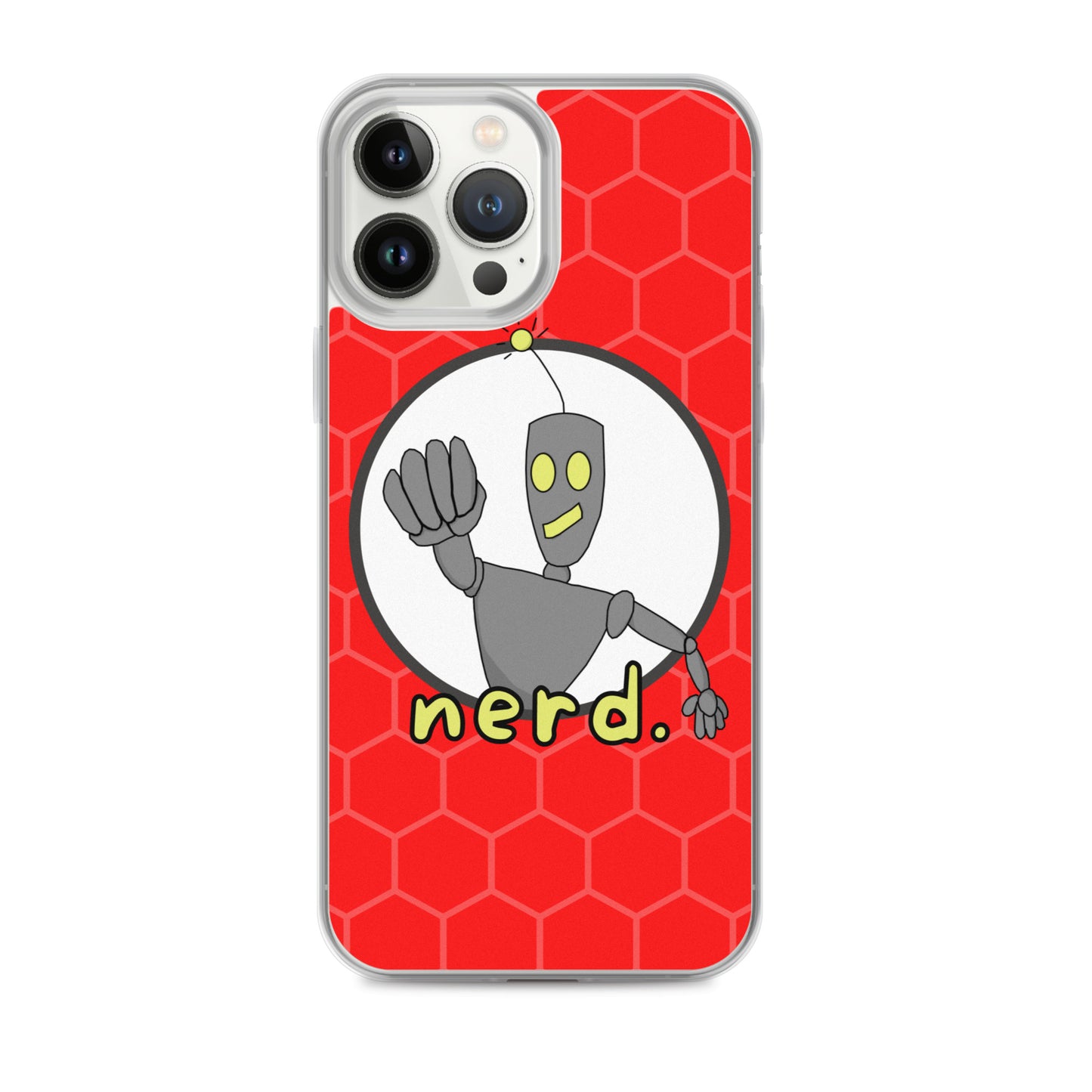 nerd. Red iPhone Case