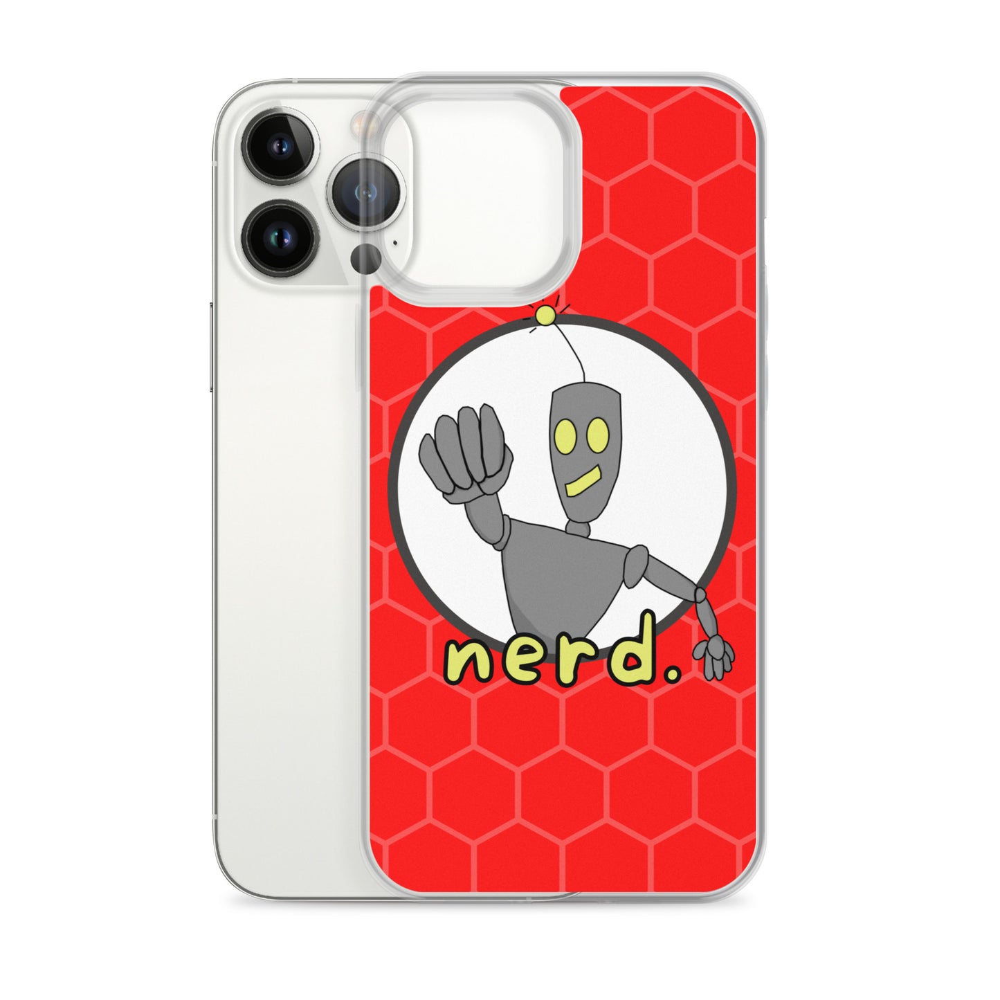 nerd. Red iPhone Case