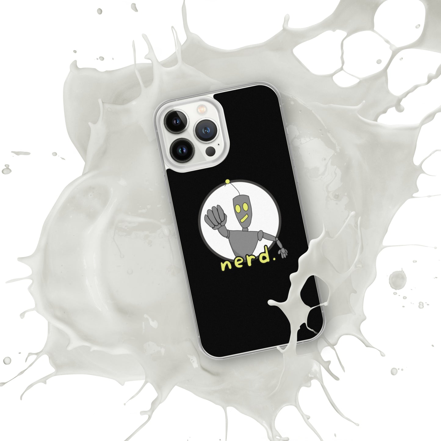 nerd. Logo Black iPhone Case