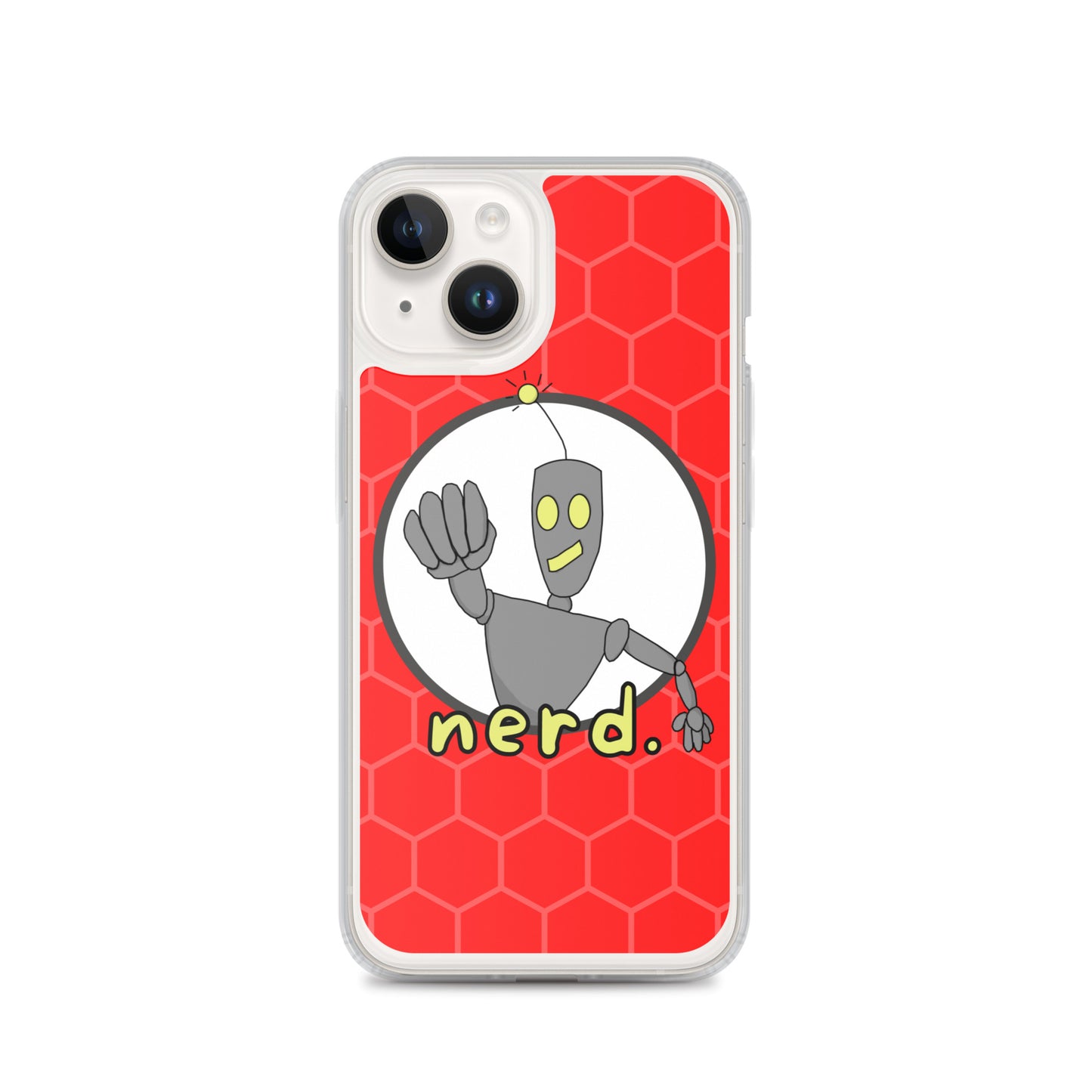 nerd. Red iPhone Case