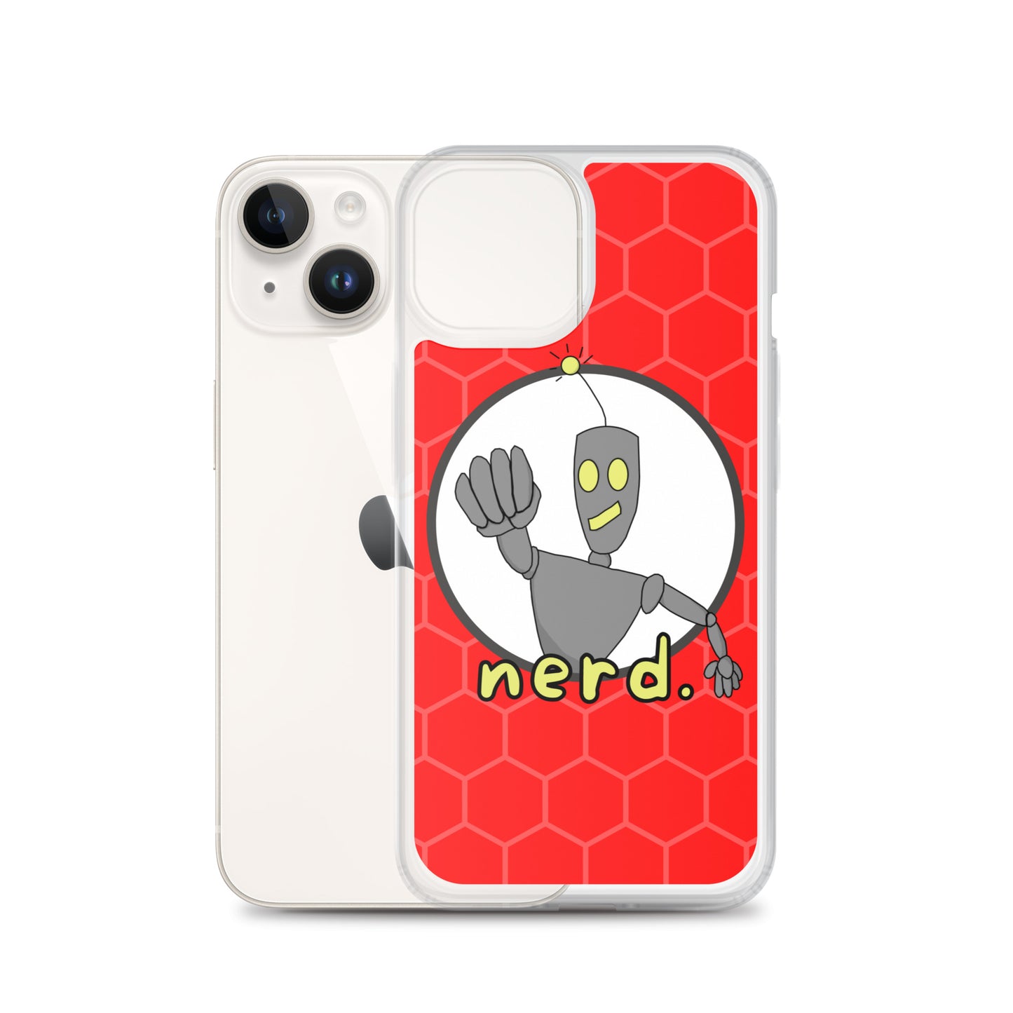 nerd. Red iPhone Case