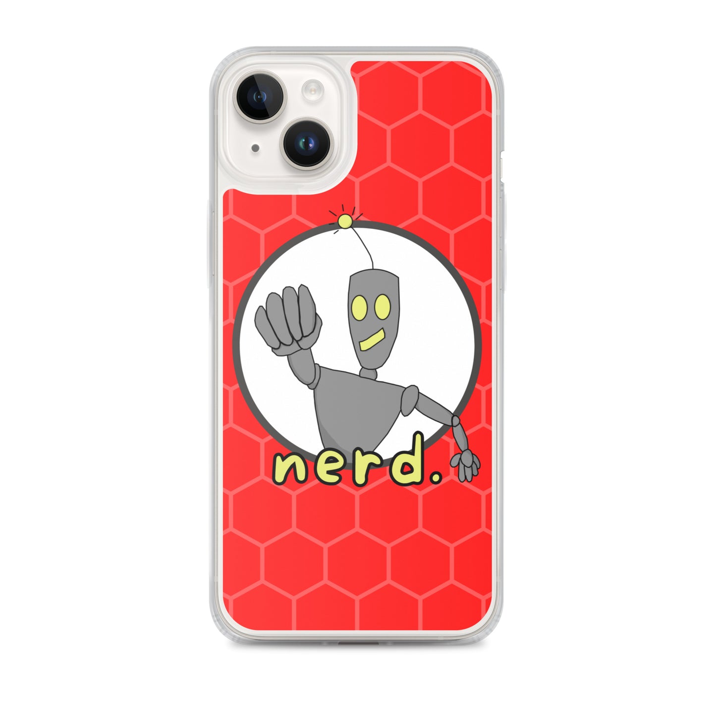 nerd. Red iPhone Case