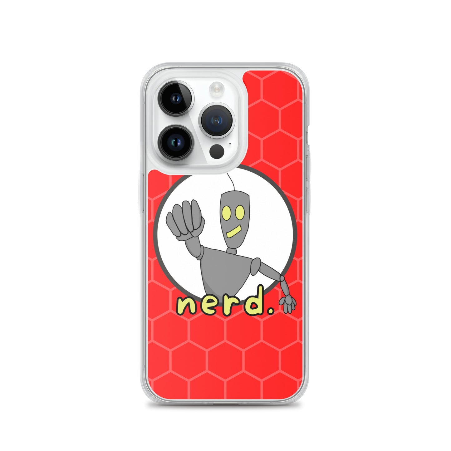 nerd. Red iPhone Case