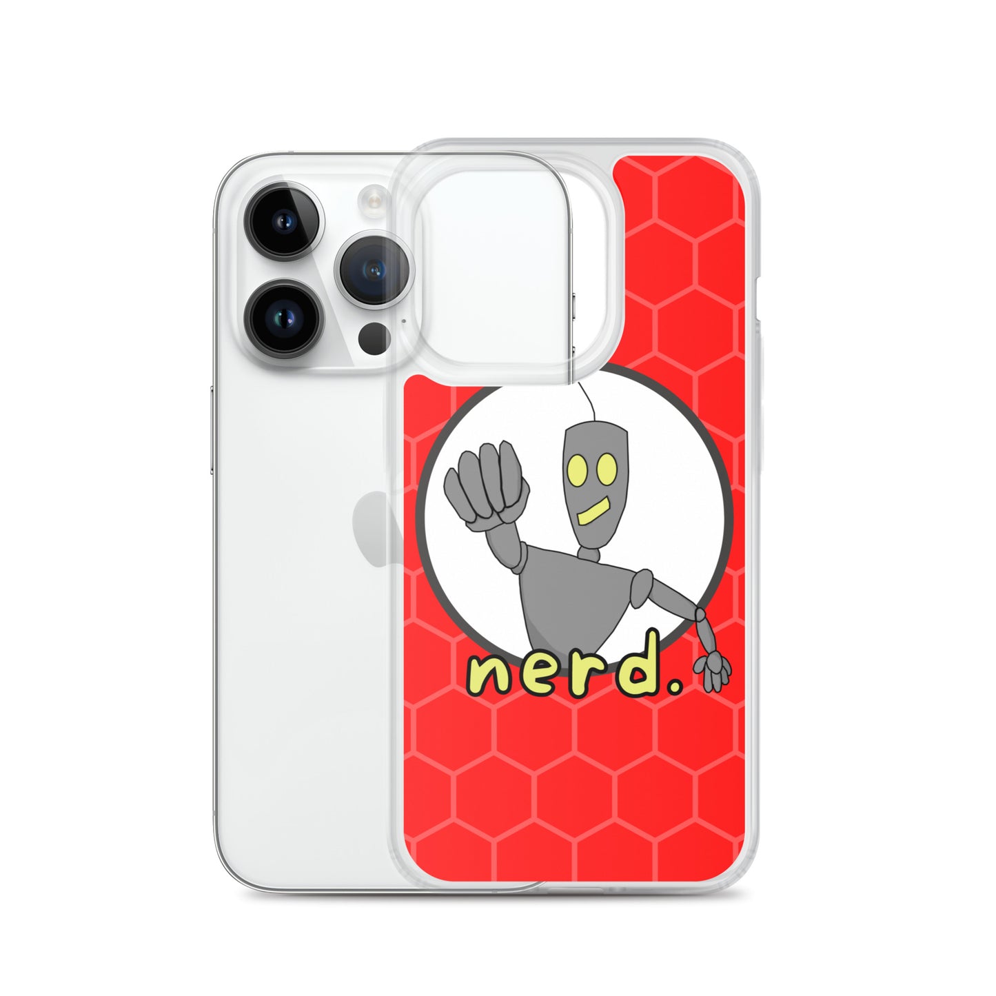 nerd. Red iPhone Case