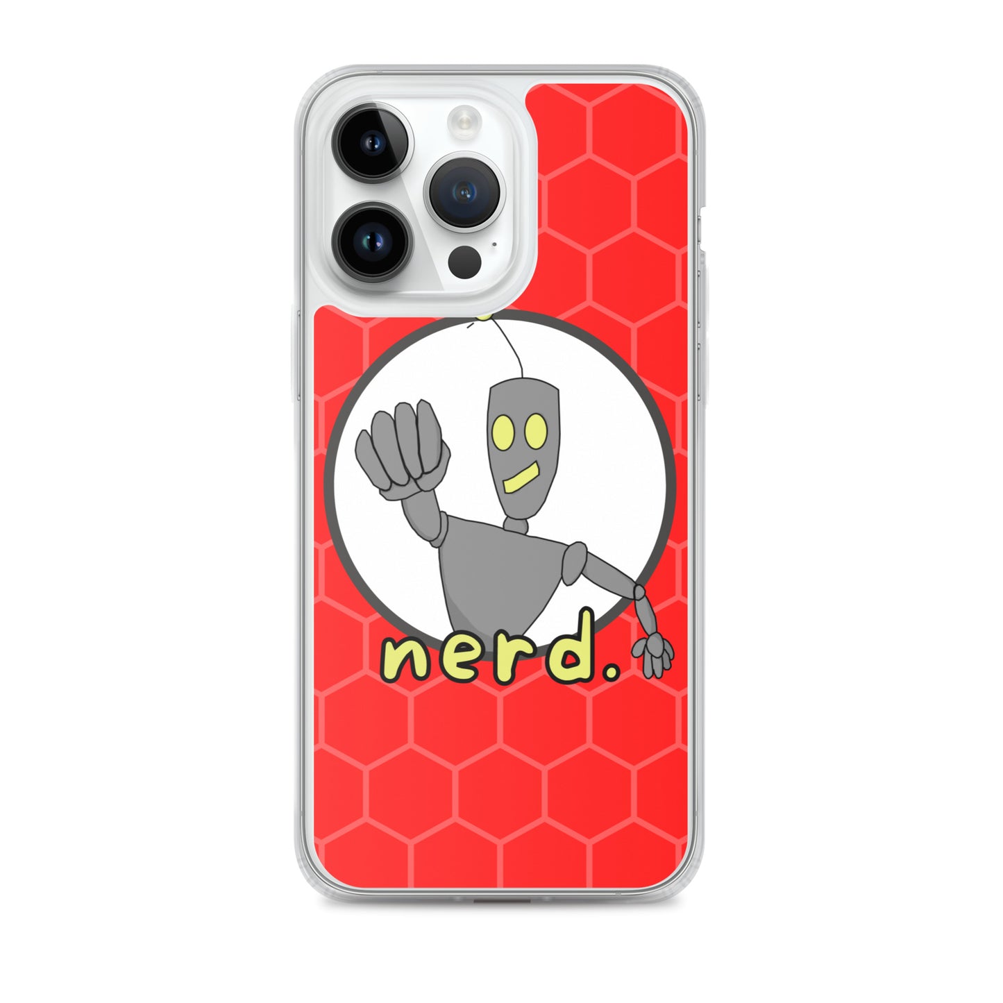 nerd. Red iPhone Case