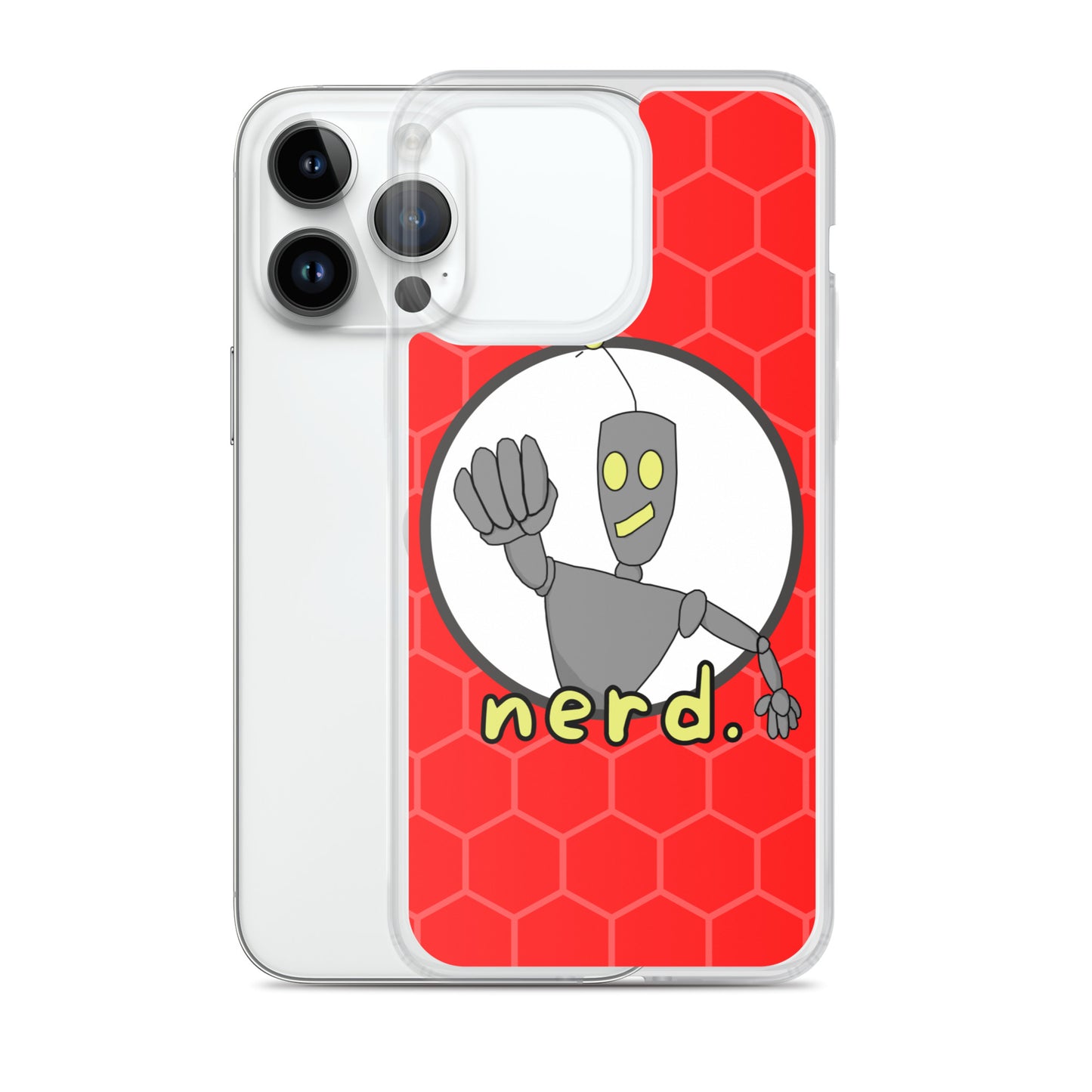 nerd. Red iPhone Case