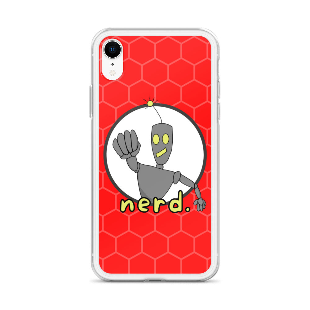 nerd. Red iPhone Case