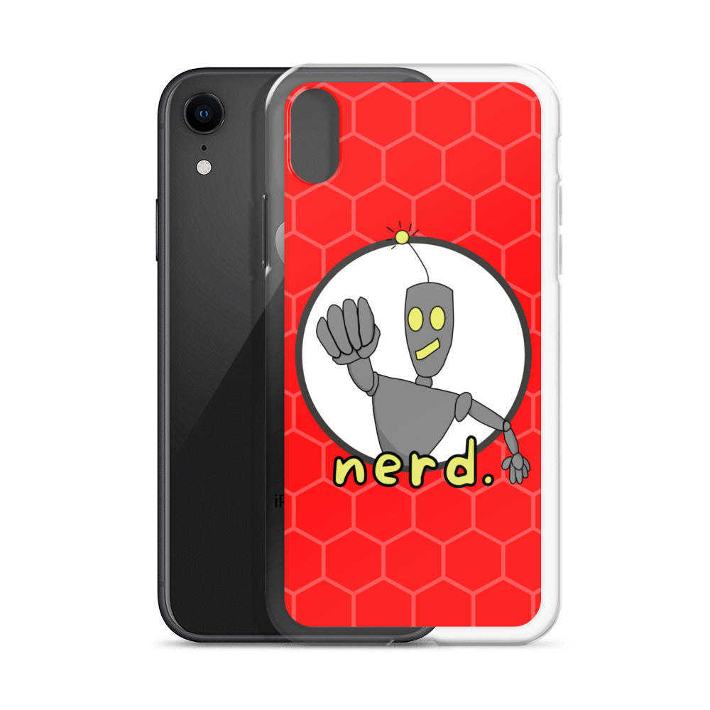 nerd. Red iPhone Case