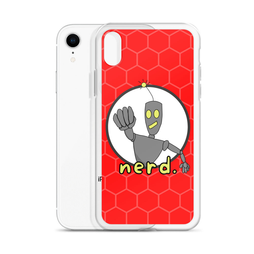 nerd. Red iPhone Case