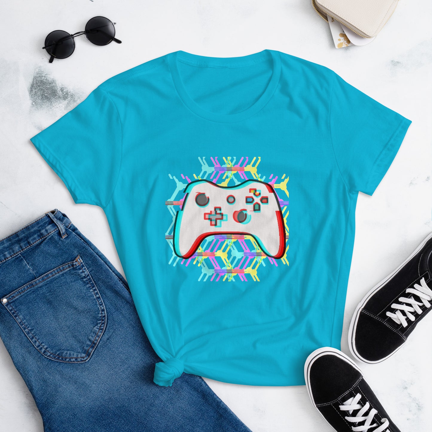 Women's Glitched Controller Tee