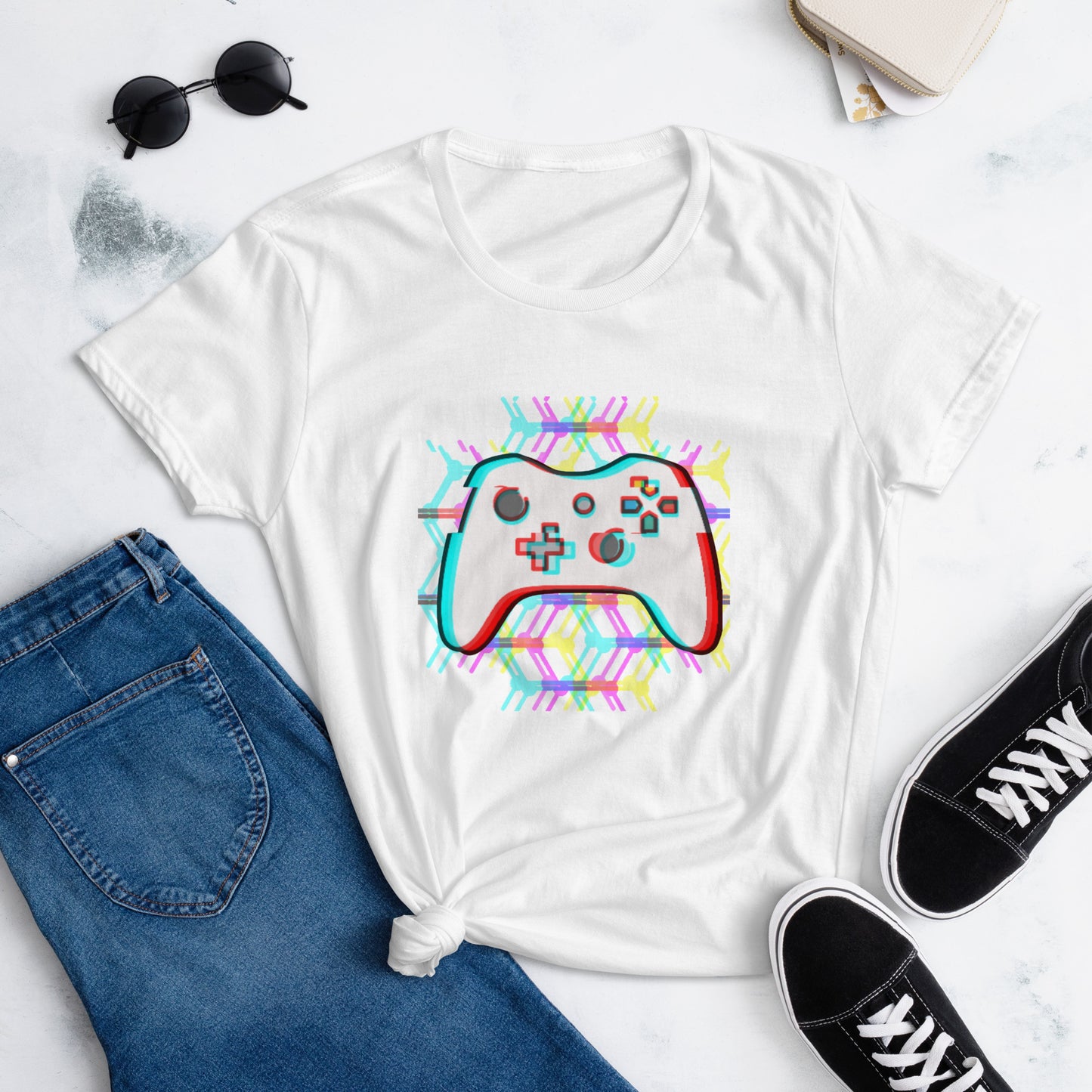 Women's Glitched Controller Tee